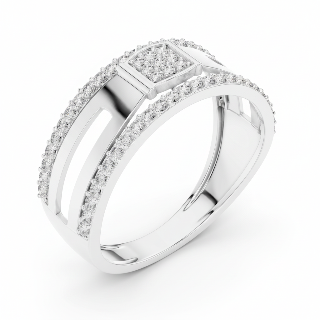 Square Cluster Parallel Rail Diamond
