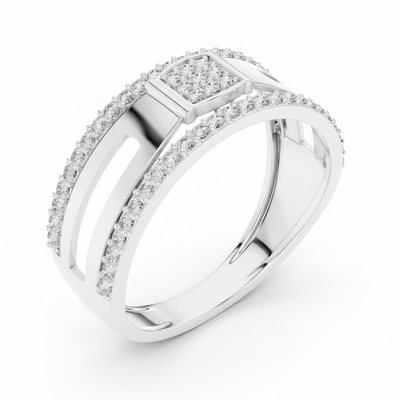Square Cluster Parallel Rail Diamond