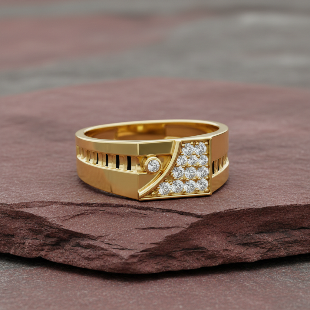 Asymmetrical Pavé Diamond