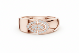 Oval Pave Diamond Split-Shank
