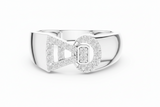 Sculptural Taper-and-Loop Diamond