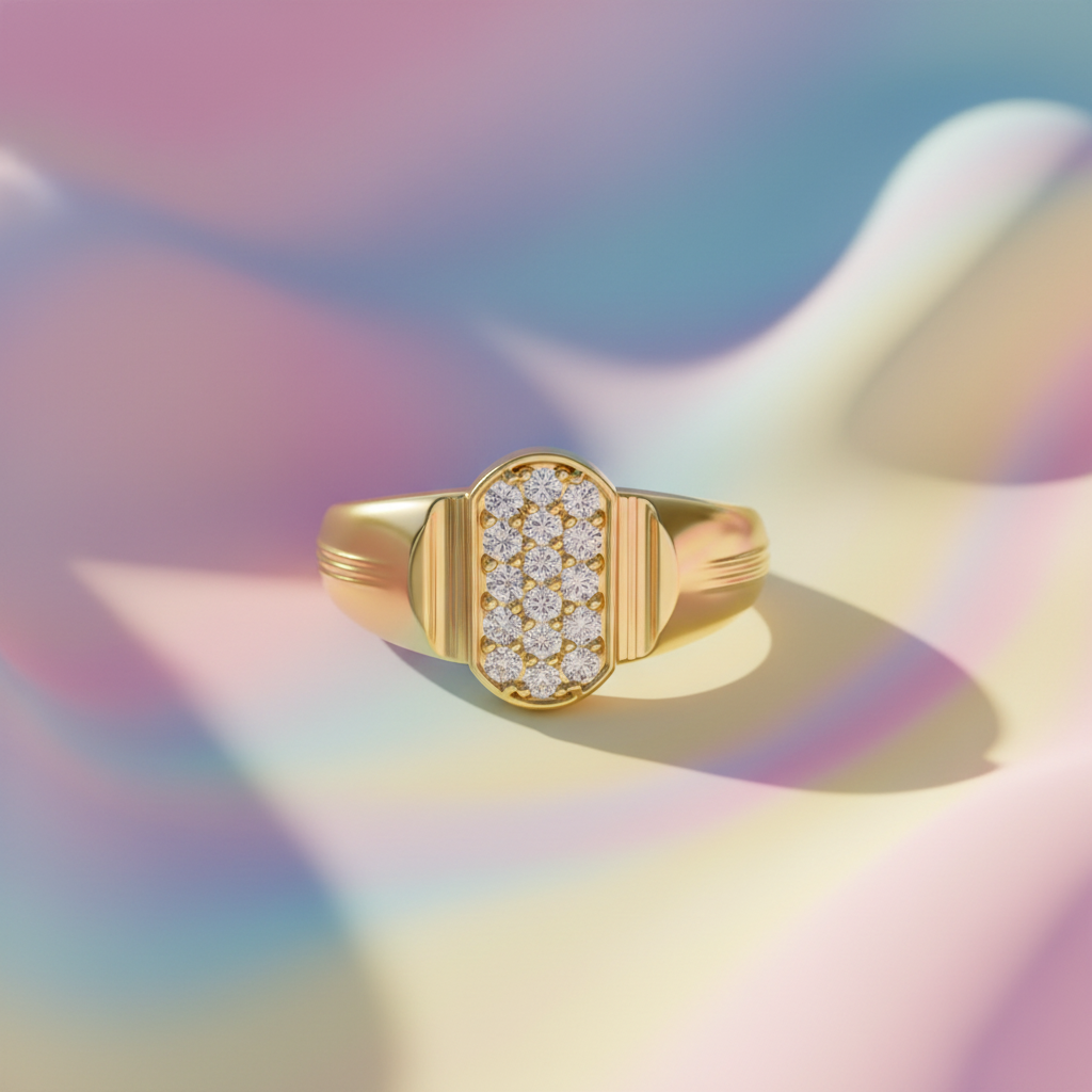 Vertical-Tablet Pave Diamond