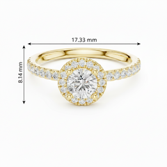 IGI cert. 0.50 ctw Center with 0.37 ctw side stone Lab Grown