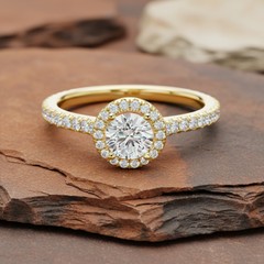 IGI cert. 0.50 ctw Center with 0.50 ctw side stone