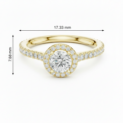 IGI cert. 0.50 ctw Center with 0.50 ctw side stone