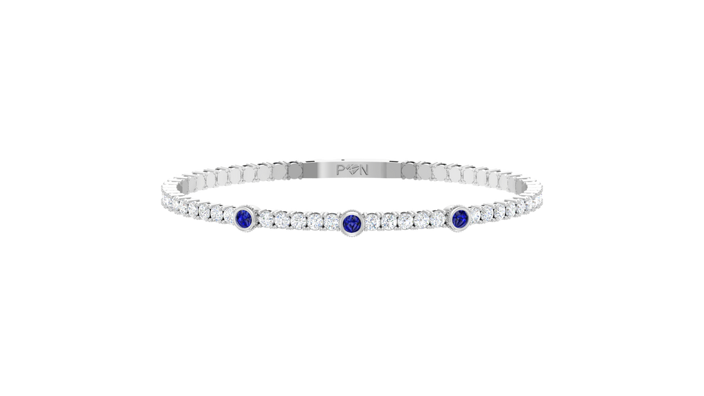 Minimalist Sapphire Accent