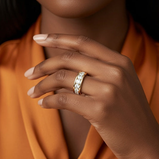 Brilliant Round-Cut Half-Eternity