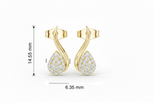 Load image into Gallery viewer, Diamond Teardrop Twist