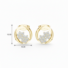 Load image into Gallery viewer, Gold Swirl Flower Cluster