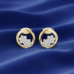 Gold Swirl Flower Clusterf Diamond