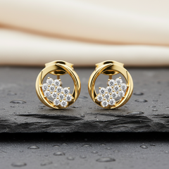 Gold Swirl Flower Clusterf Diamond