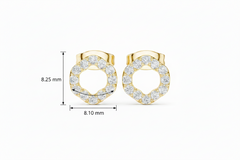 Floral Halo Circle Open Fram Diamond