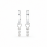 Elegant Charm Drop Three Stone Diamond