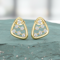 Geometric Open-Triangle Six Stone Stone Diamond