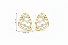 Geometric Open-Triangle Six Stone Stone Diamond