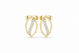 Marquise Silhouette Diamond Solitaire with Ribbed Open Frame