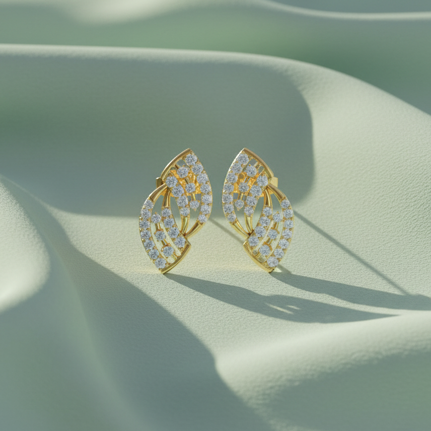 Sculpted Leaf Diamond Nature-Inspired Setting