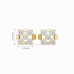 Geometric Floral Five Stone Diamond