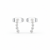 Minimalist Linear Curved Five Stone Diamond
