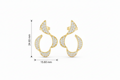 Flowing Diamond Wave Sculptural Sweep - E892A