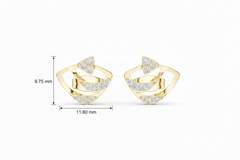Modern Art Deco Leaf Diamond