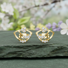 Modern Art Deco Leaf Diamond