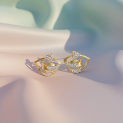 Modern Art Deco Leaf Diamond