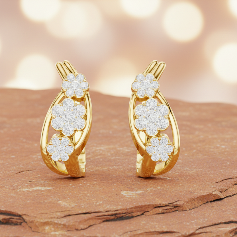 Modern Trio Flower Colver Diamond