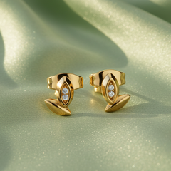 Delicate Willow Silhouette Leaf Design Diamond