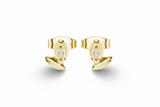 Delicate Willow Silhouette Leaf Design Diamond