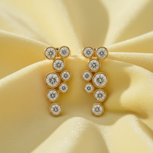 Load image into Gallery viewer, Flowing Diamond Cluster Drop Cascading Brilliance