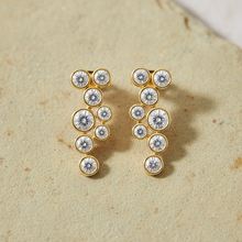 Load image into Gallery viewer, Flowing Diamond Cluster Drop Cascading Brilliance
