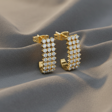 Load image into Gallery viewer, Architectural Triple-Row Diamond Mosaic Elegance