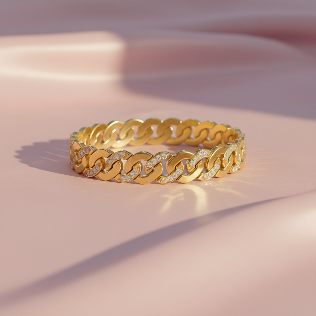Diamond Wrist Showpiece Fortified Clasp Precision Setting