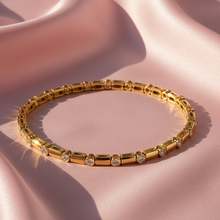 Load image into Gallery viewer, Bezel-Stationed Barrel Link Diamond