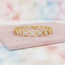 Load image into Gallery viewer, Orbital Link Squared Floral Luminary Diamond