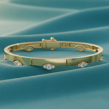 Load image into Gallery viewer, Linear Marquise Halo Structured Axis Brilliance