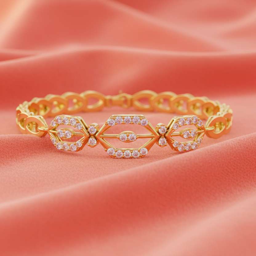 Dual Hexagon Leaf-Link Diamond