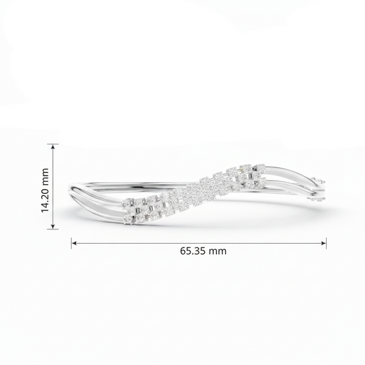 Double-Row Wave Crystal Lace Glow Diamond