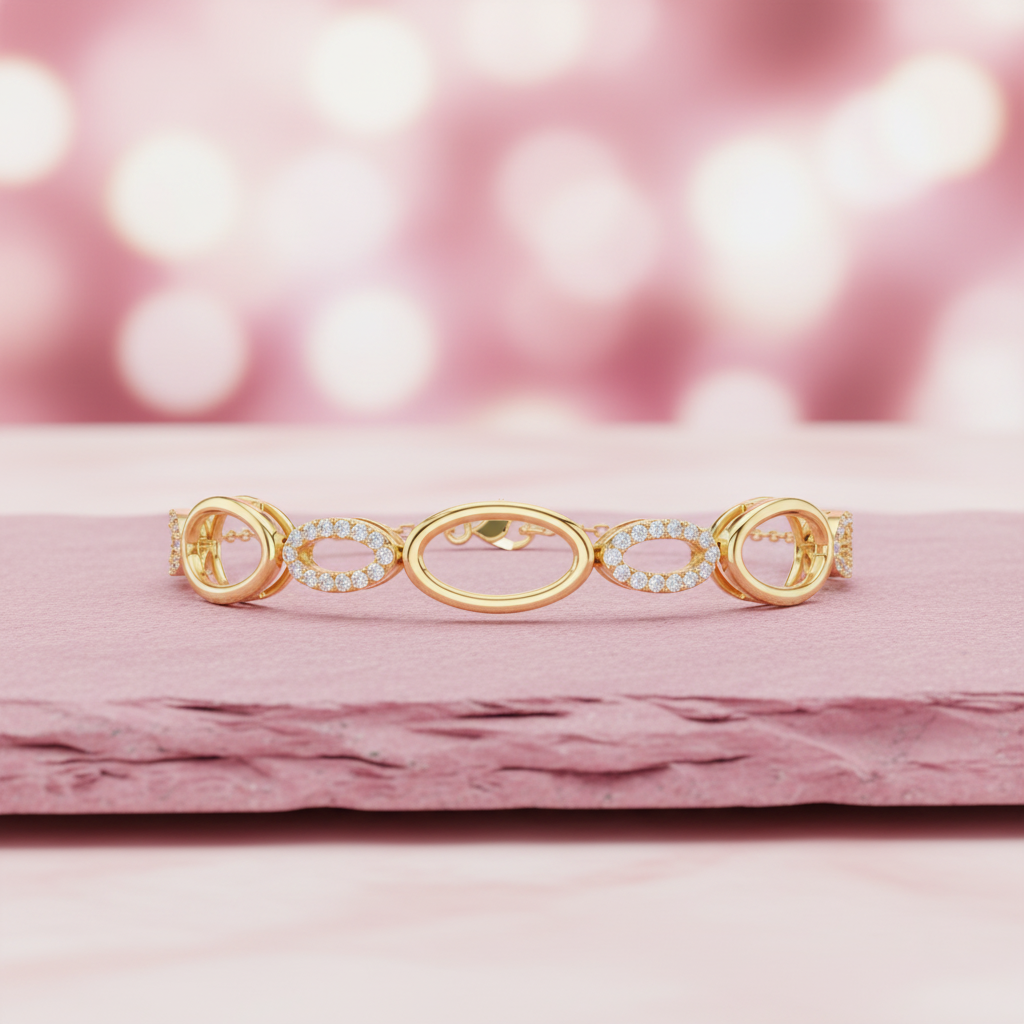 Open Link Design Mix Shapes Linear Diamond