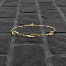Load image into Gallery viewer, Refined Linear Sparkle Moissanite Bar Diamond