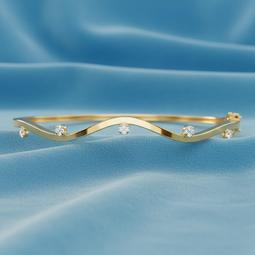 Ocean Undulating Wave Radiance Diamond