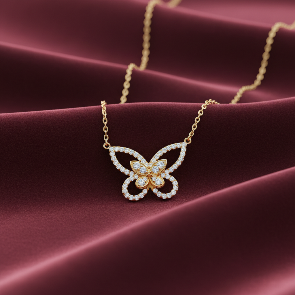 Intricate Butterfly Wings of Brilliance Diamond
