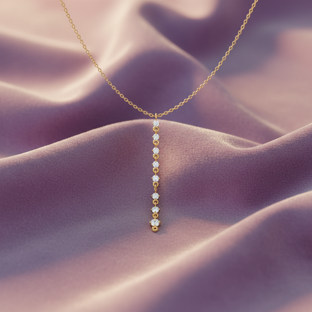 Vertical Linear-Set Droplet Diamond