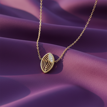 Load image into Gallery viewer, Marquise Silhouette Diamond Solitaire with Ribbed Open Frame