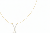 Modern Geometric X Silhouette Criss-Cross Linear Diamond