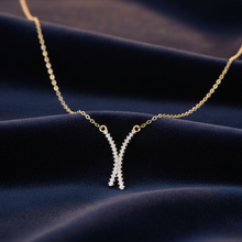 Load image into Gallery viewer, Modern Geometric X Silhouette Criss-Cross Linear Diamond