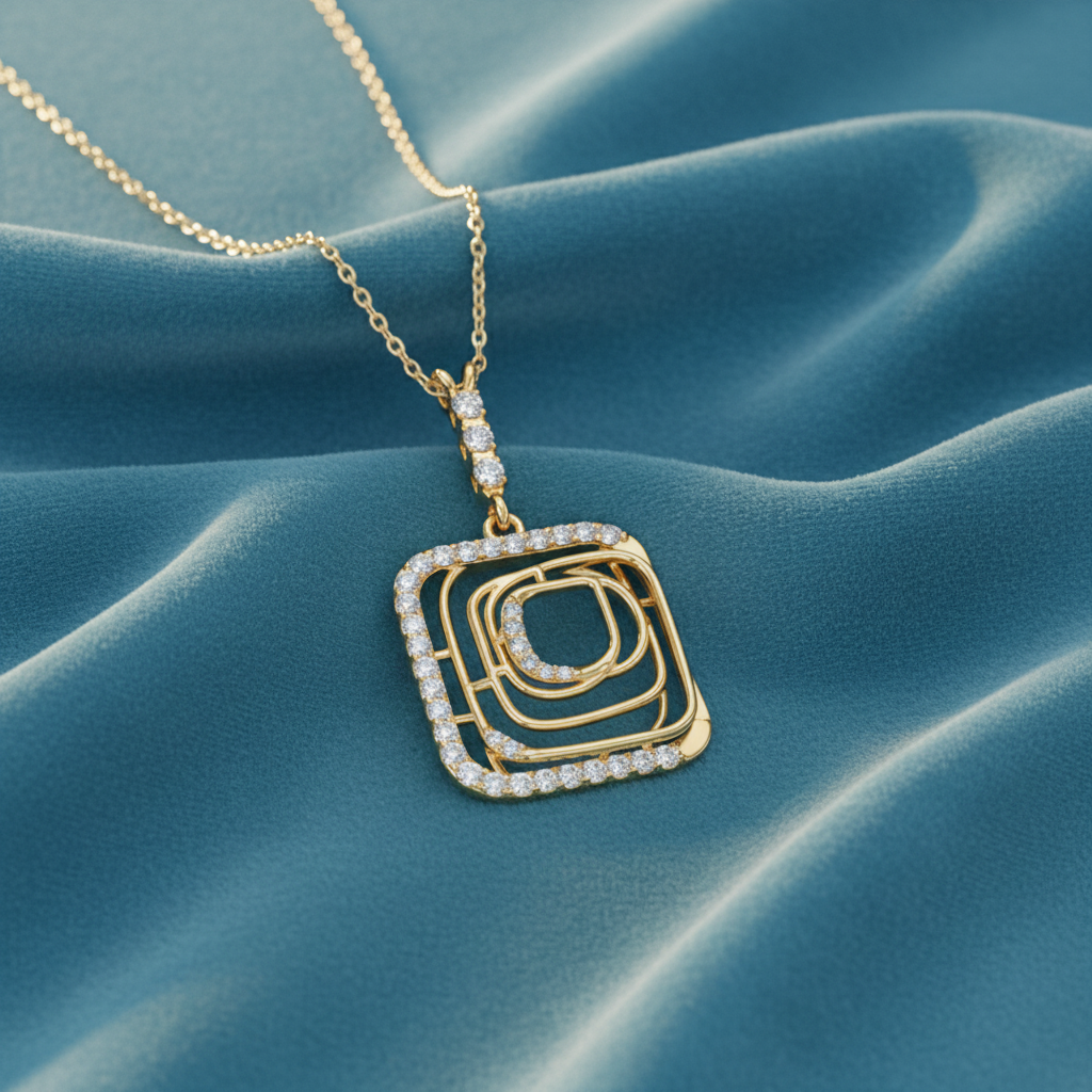 Multi-Layered Frame Silhouette Diamond