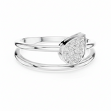 Dual-Shank Pear Silhouette Diamond