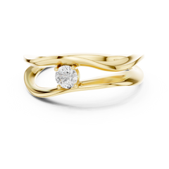 Fluid Motion Open-Shank One Stone Diamond